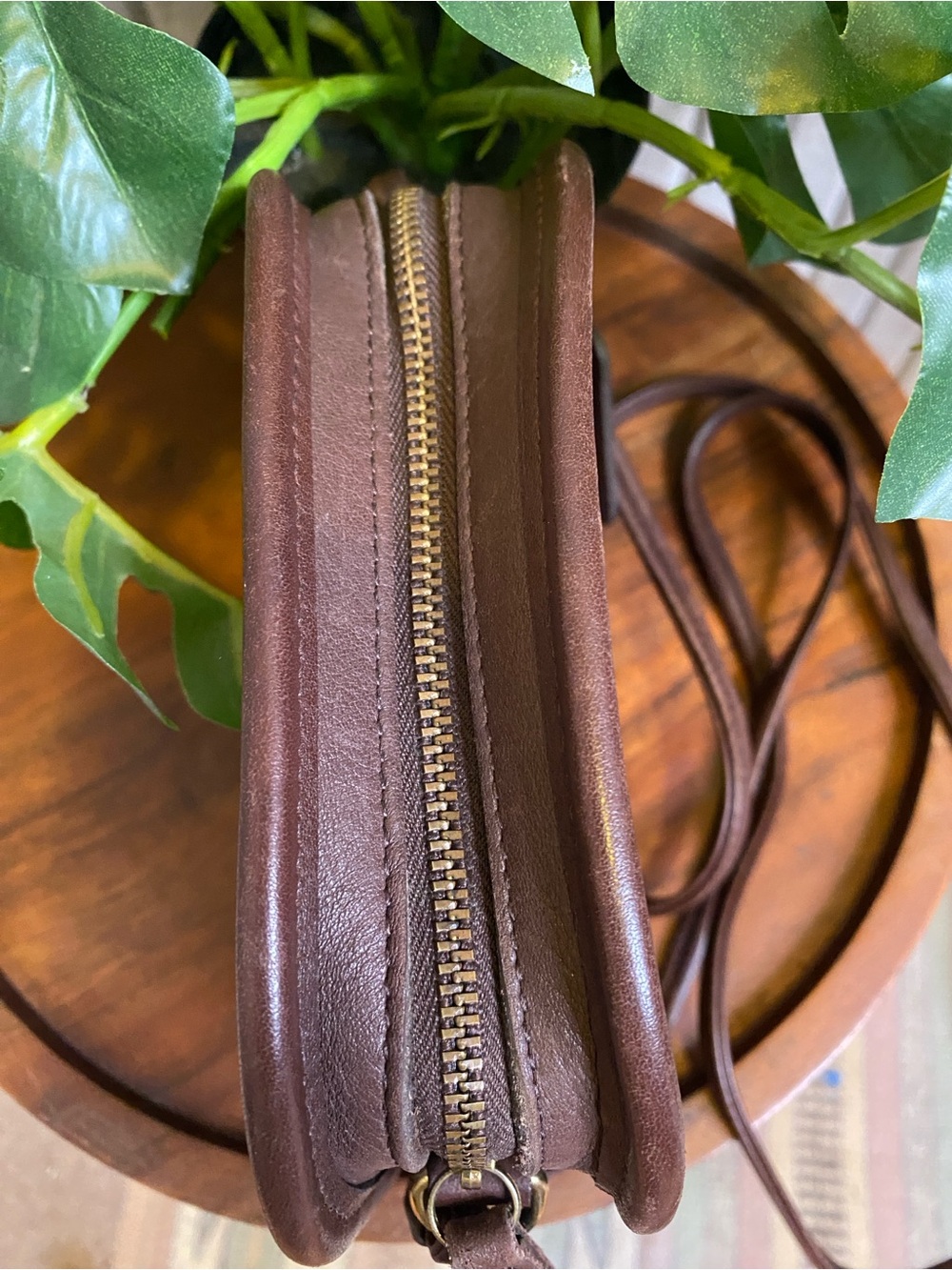 Vintage COACH Abbie 9017 Brown Leather Crossbody Shoulder Bag Y2K Minimalist - Picture 7 of 9